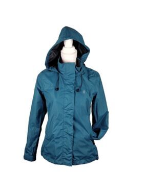 Little Donkey Andy Blue Hooded Long Sleeve Zipper Front Windbreaker Jacket Coat